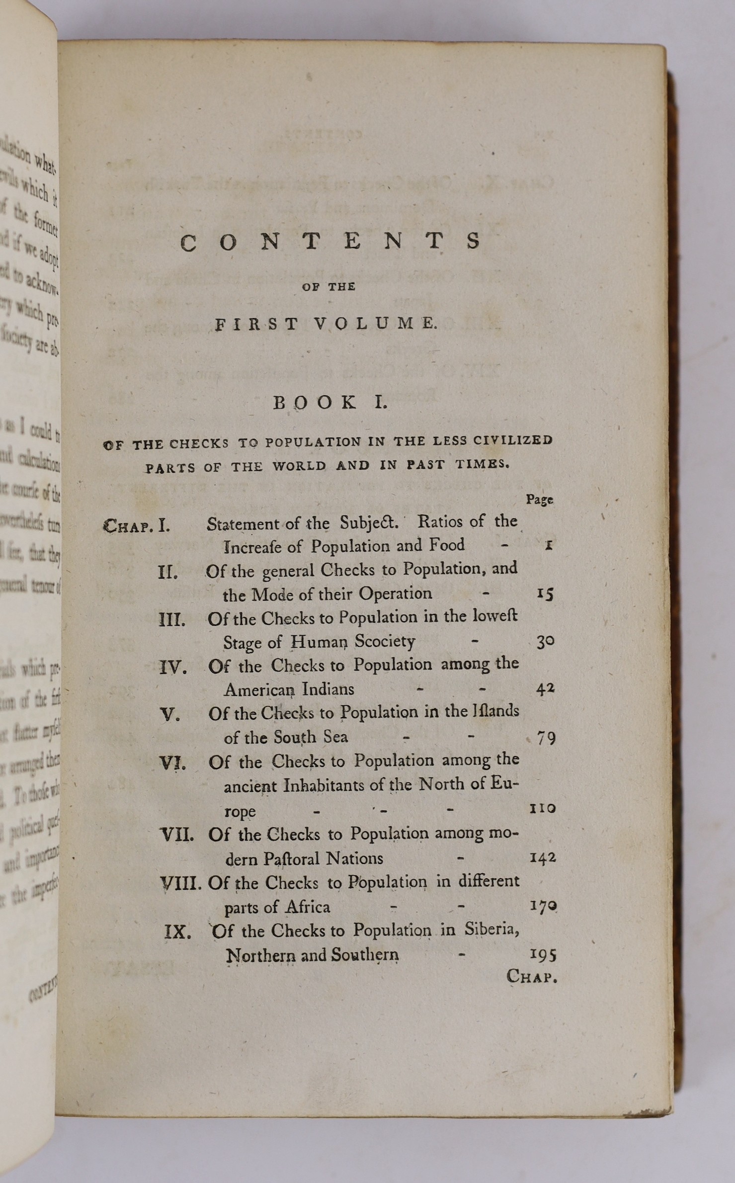 Malthus, Rev. Thomas R. - An Essay on the Principle of Population; or, a View of Its Past and Present Effects on Human Happiness ... 3rd edition (with some revisions), 2 vols.